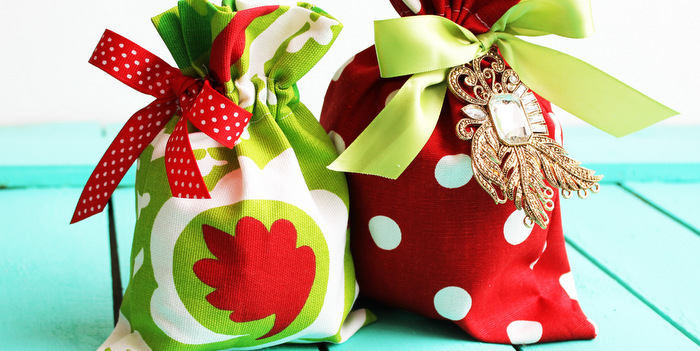 How to make Reusable Fabric Gift bags - DIY Tutorial - Sew Guide