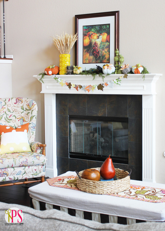 Fall Mantel - Positively Splendid {Crafts, Sewing, Recipes and Home Decor}
