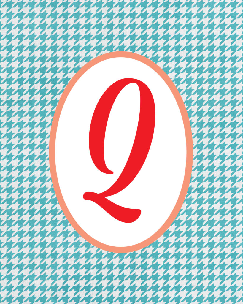 Blue Monogram Q - Positively Splendid {Crafts, Sewing, Recipes and Home ...