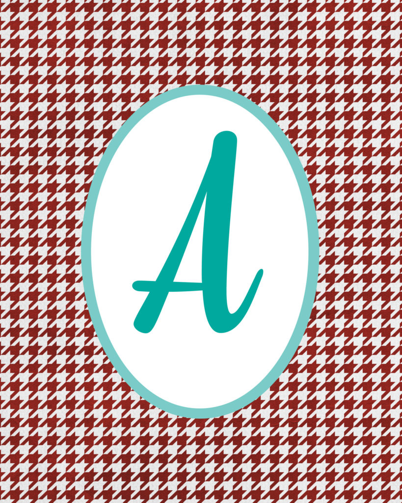 Free Printable Houndstooth Monograms - Positively Splendid {Crafts ...