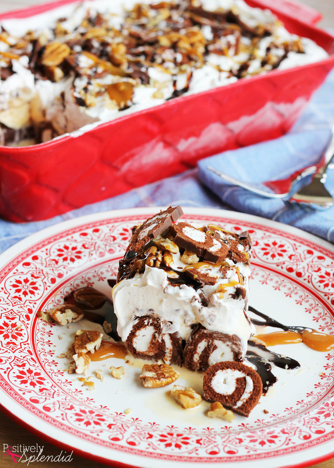 Turtle Swirl Ice Cream Cake Recipe #SweetMemoriesGiveaway
