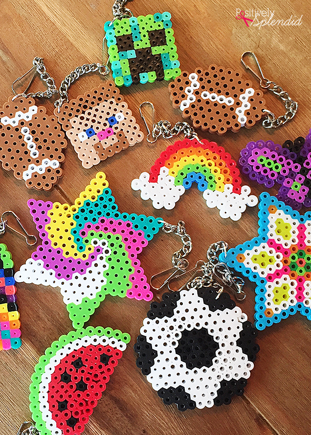Craft for Kids: Perler Bead Backpack Tags