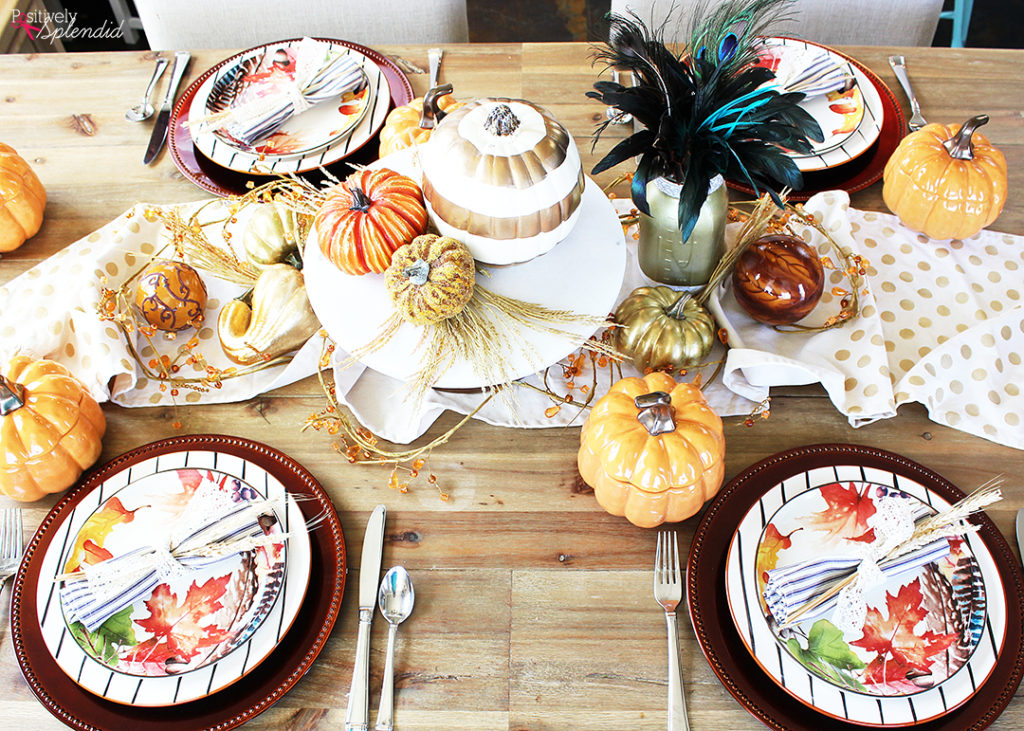 Colorful Fall Tablescape #BHGLiveBetter - Positively Splendid {Crafts ...