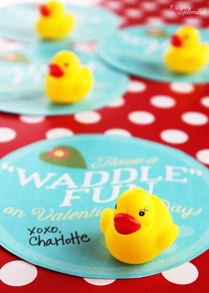 Easy Classroom Valentine Idea: Rubber Duck Valentines - Positively ...