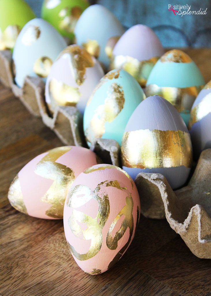 DIY Easter Craft Idea: Gilded Easter Eggs - Positively Splendid {Crafts ...