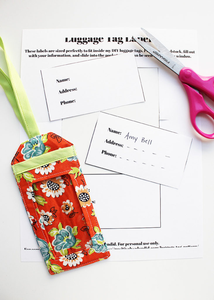 How to Sew a Luggage Tag - Positively Splendid {Crafts, Sewing, Recipes ...